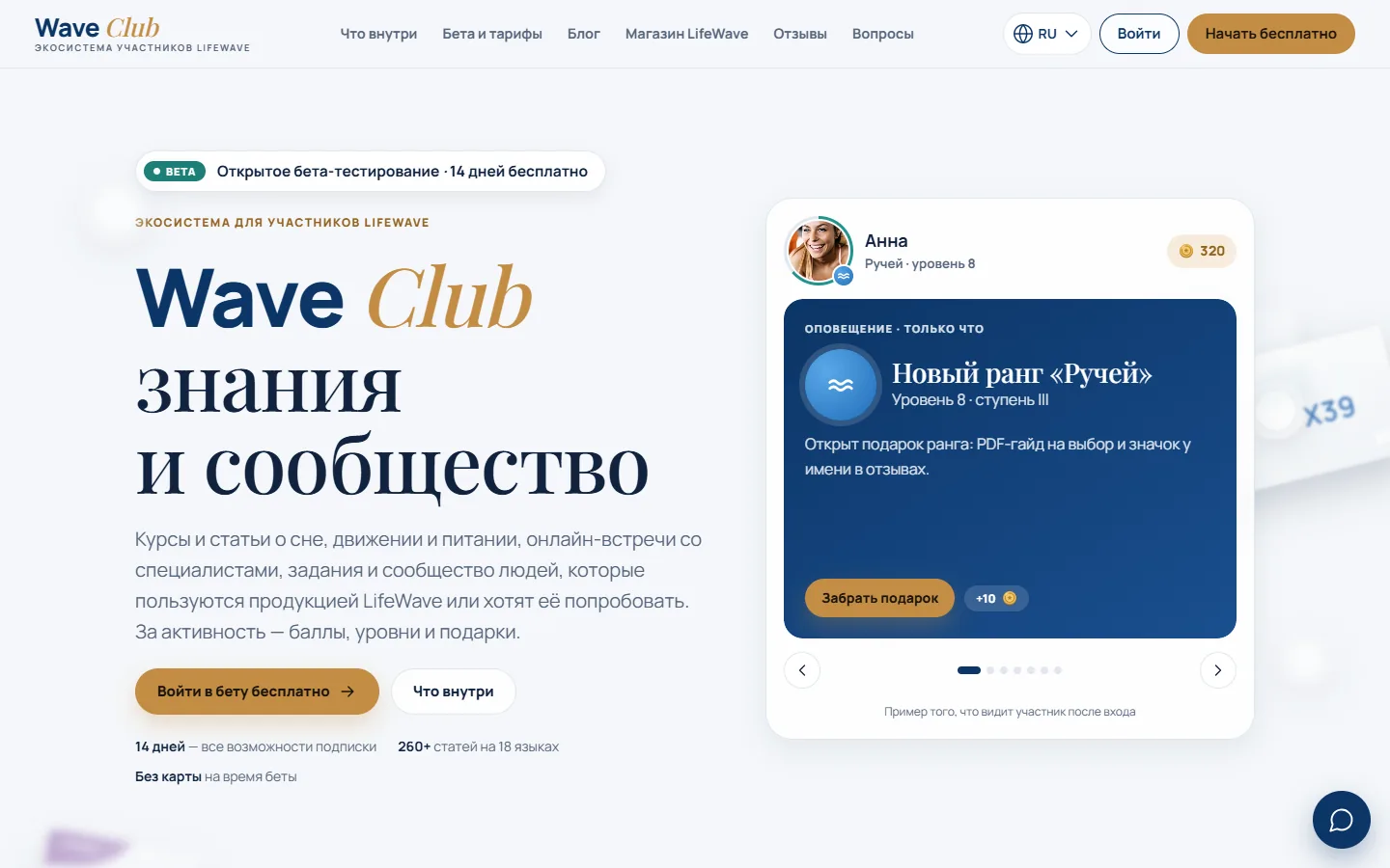 Wave Club: Главная